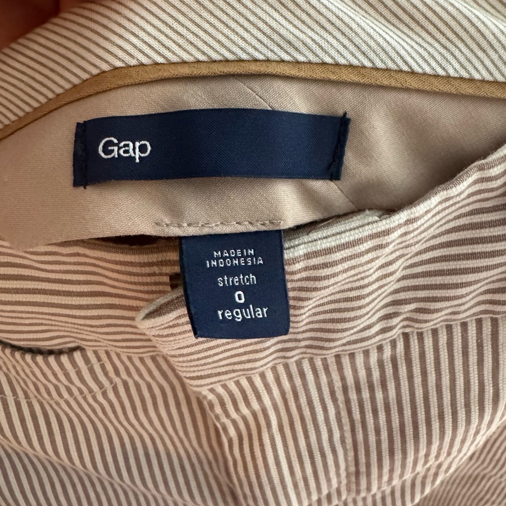 [The GAP] Women’s Beige/White Striped Chinos